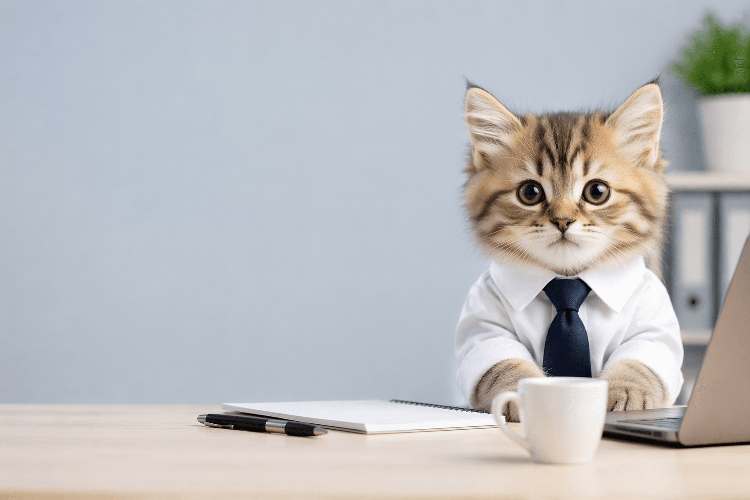 Gato em destaque com produtos para felinos